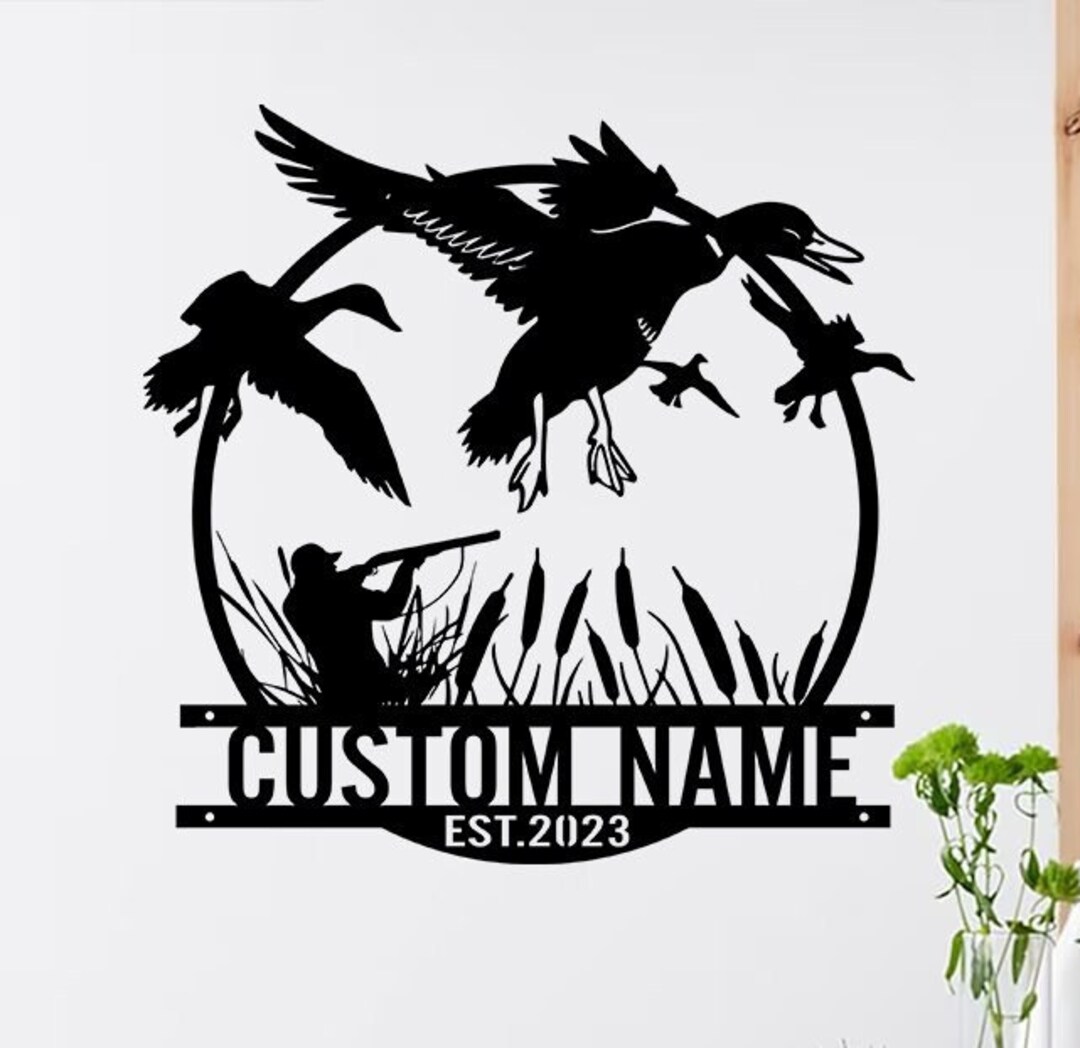 Custom Duck Hunting Metal Wall Art Hunting personalized Etsy