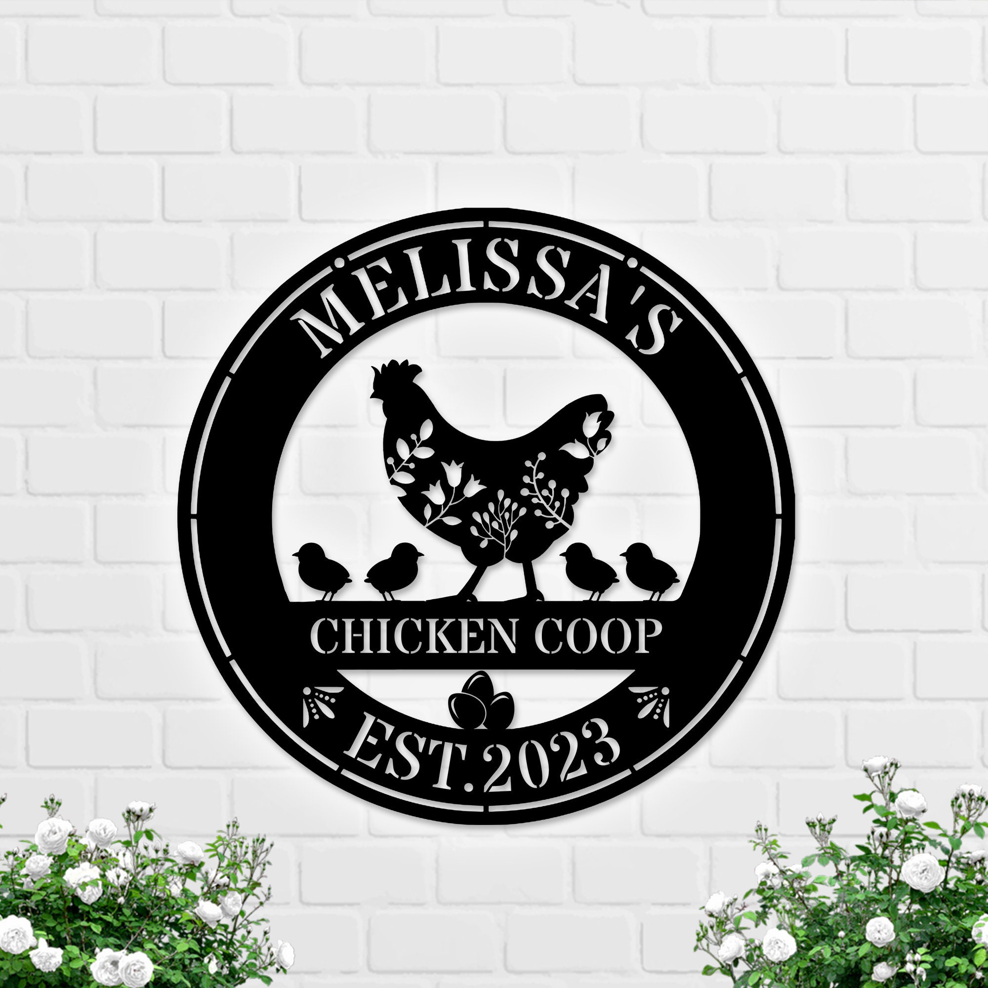 Personalized Chicken Coop Sign Metal Chicken Coop Sign Etsy