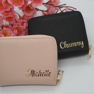 Personalised Zip Wallet Personalized Handmade Wallet