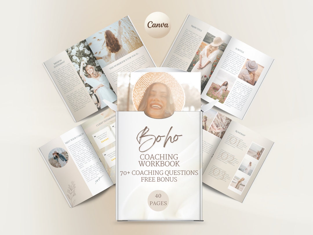 Workbook Template Editable in Canva for Life Coaches, Business Coaches ...