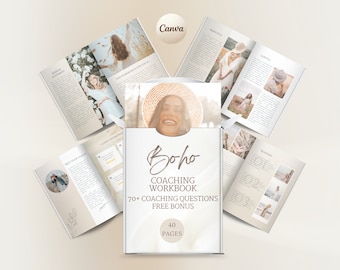 Modèle de classeur de coaching modifiable, toile, aimant principal (téléchargement numérique)