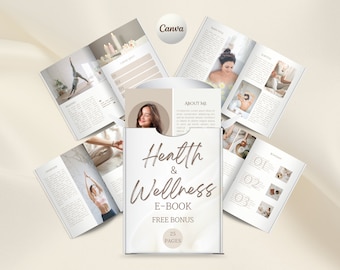 Wellness Ebook Template, Health Coach Lead Magnet (Editable Canva)