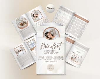 Magnet pour coachs d'état d'esprit, modèle de classeur Canva, modèle d'entreprise de coaching