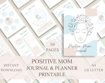 Agenda imprimable pour maman et journal de soins personnels, outils pour un état d'esprit positif