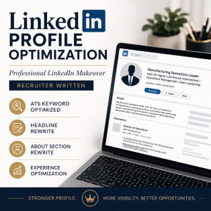 LinkedIn Profile Optimization | Recruiter Written LinkedIn Makeover | ATS Career Branding | LinkedIn Rewrite | Professional LinkedIn Profile