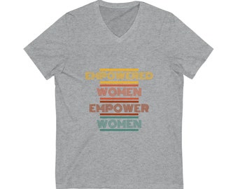 Mujer empoderada Manga Corta V-Neck Tee