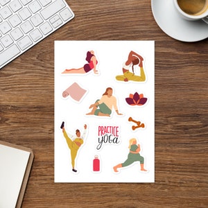 Yoga Women Sticker Sheet