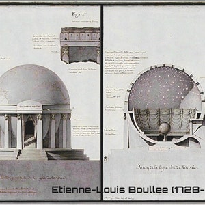 Etienne-Louis Boullee (1728-1799), Print 36"x24" Unframed Poster, Satin