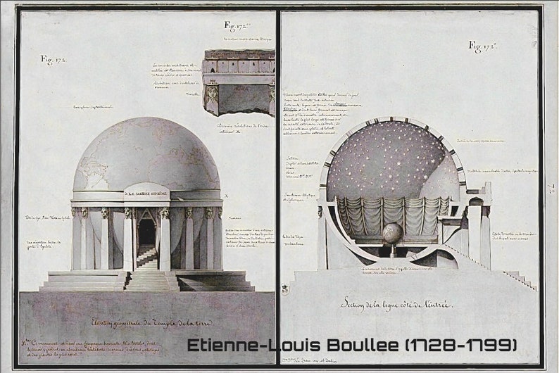 Etienne-Louis Boullee 1728-1799, Print 36x24 Unframed Poster, Satin image 1