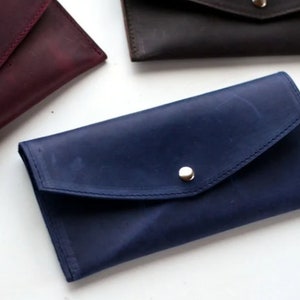 Bolsa de carteira de embreagem, carteira de envelope de couro, carteira de embreagem de couro, carteira longa feminina, carteira de embreagem feminina, embreagem de envelope de couro