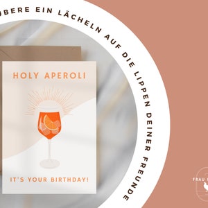 Birthday card A6 postcard HOLY APEROLI image 2