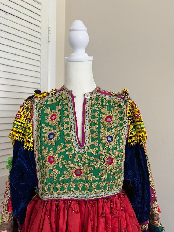 Afghan vintage Handmade Dress - Khaal Collection - image 9