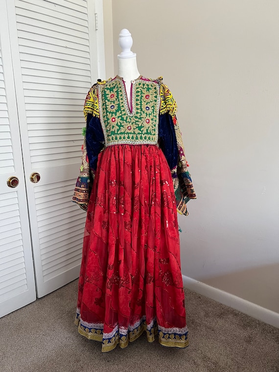 Afghan vintage Handmade Dress - Khaal Collection - image 7