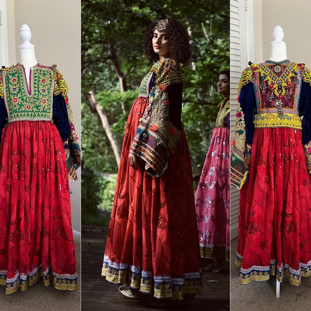 Afghan Vintage Handmade Dress Khaal Collection Etsy