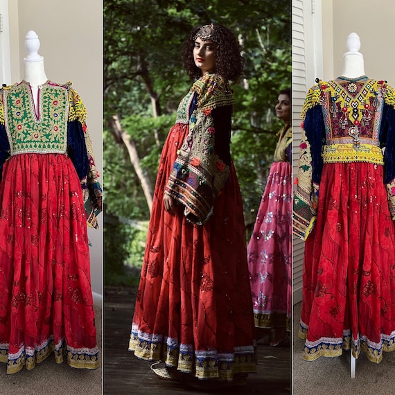 Afghan vintage Handmade Dress - Khaal Collection - image 1
