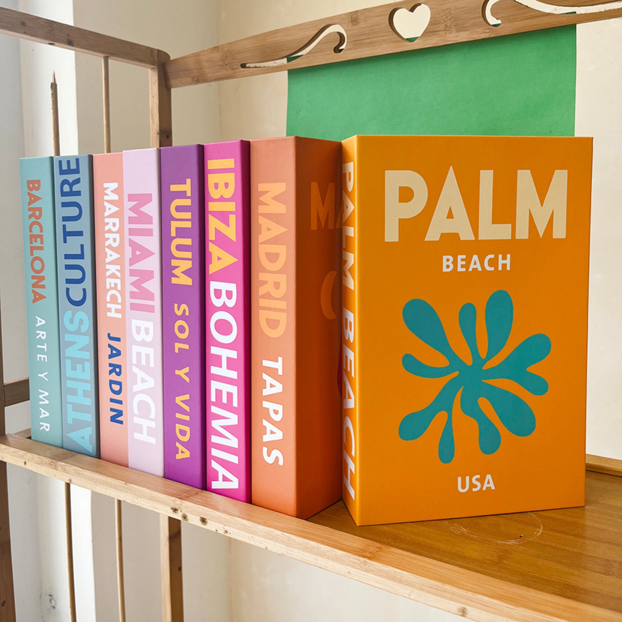 Decorative Coffee Table Book Shelf Decor Vacation Style Etsy Australia