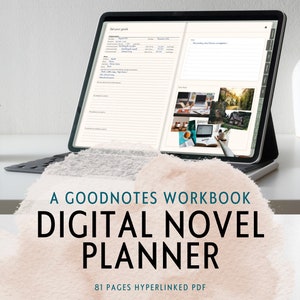 GoodNotes Digital Book Planner Outline Writer Author PDF, Write a Book or Novel Guide, Book Outline Templates Printable Instant Download PDF