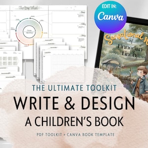 Children's Book Planner How-to write & design, Canva Editable Children's Book Design, Story Outline Template, Printable Instant Download PDF