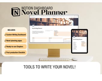 Notion Novel Planner: Customizable Book Writing Template (Digital Download)
