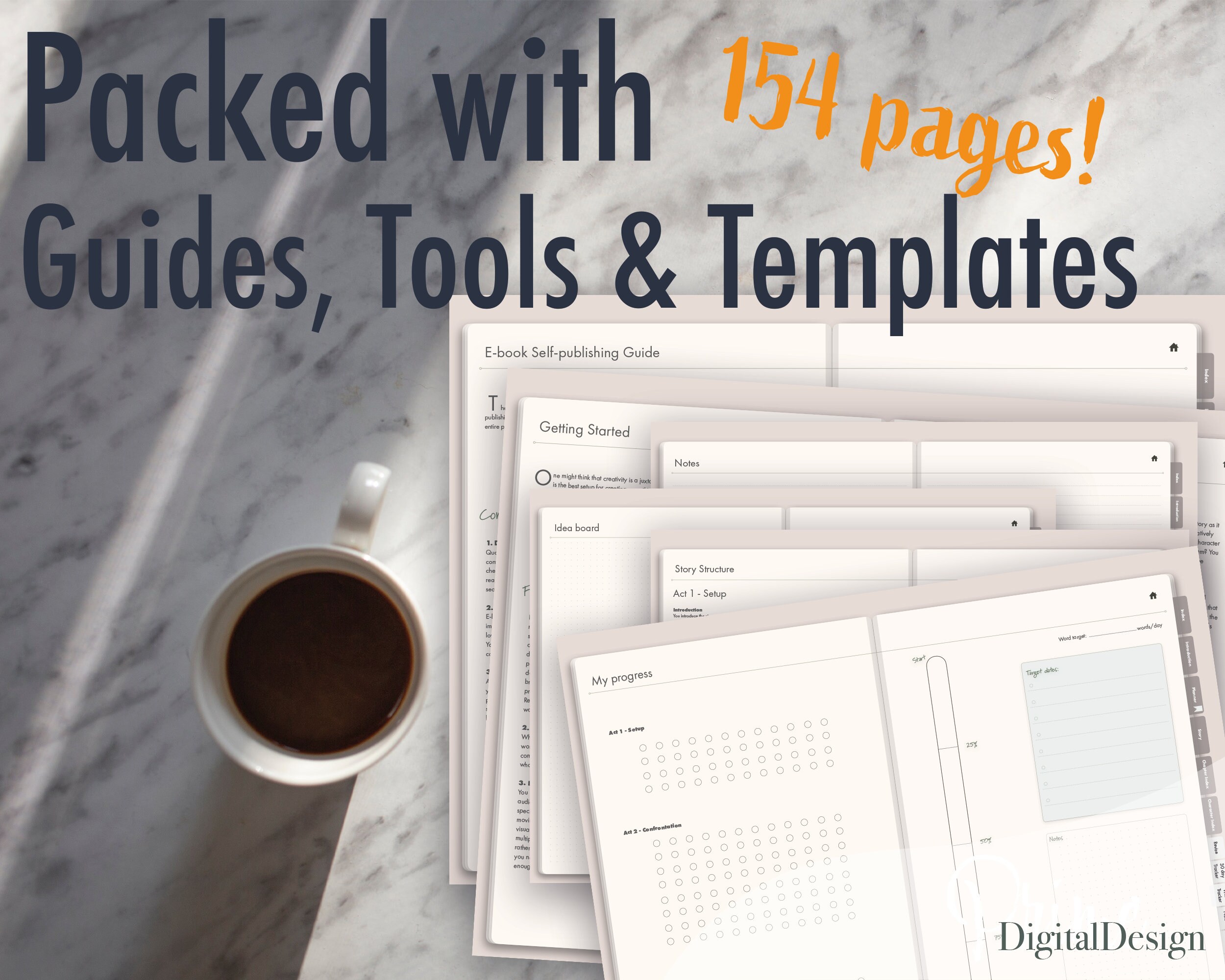 Goodnotes Digital Novel Planner Writer Author Ebook Novel Etsy
