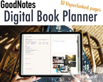 GoodNotes Digital Book Planner Outline Writer Author PDF, Write a Book or Novel Guide, Book Outline Templates Printable Instant Download PDF