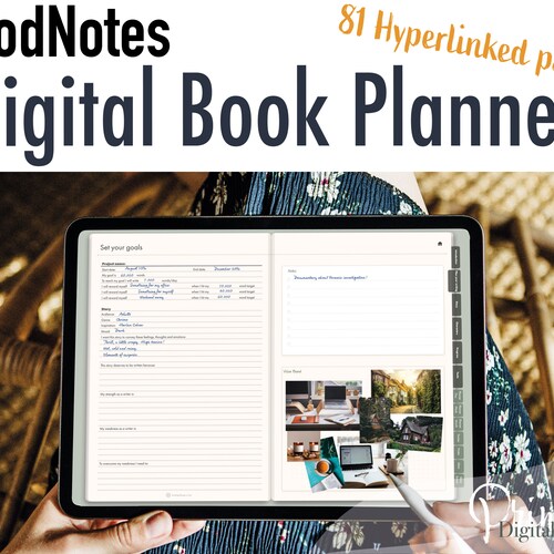 Goodnotes Digital Book Planner Outline Writer Author PDF Etsy