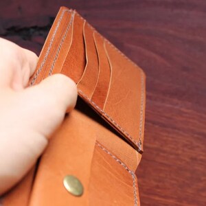Grote Kangaroo Lederen Portemonnee / Billfold / Bifold / Mens Portemonnee
