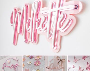 Triple Layered Name Plaque | Name Sign | Personalised Gift | Wall Plaque | Nursery | Kids Room Decor | Wall Art | Christmas Gifts | Acrylic