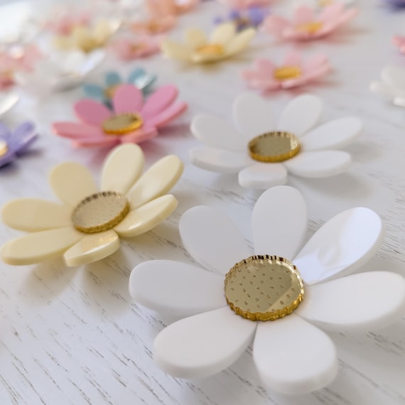 Acrylic Flower Pops | Wall Flowers | Wall Pops | Flowers | Bedroom decals | Christmas Gifts | 3D Flowers | Kids Bedrooms | Daisy Pops