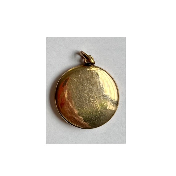 Antique Jugendstil Art Nouveau Gold Filled Round … - image 2