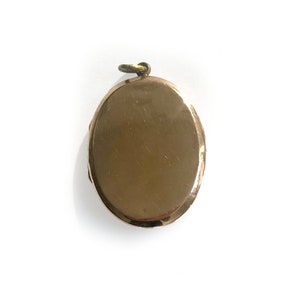 Large Antique Oval 9ct Rose Gold Smooth Faced Locket