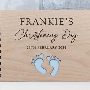 Personalised Christening Guest Book Little Feet