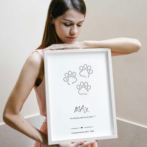 Impression commémorative de chien personnalisée | Cadeau de perte d'animal de compagnie | Impression sur le deuil d'un animal de compagnie