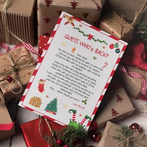 Editable Elf Arrival Letter, I’m Back Elf Letter, Christmas Elf Welcome Letter, Letter From Your Elf, Printable Template