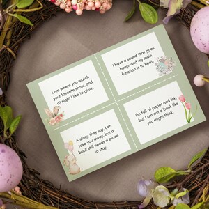 Easter Scavenger Hunt Easter Indoor Treasure Hunt Game for Kids  12 Treasure Hunt Clues Easter Activity for Kids