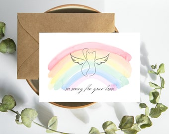 Cat Loss Sympathy Card: Pet Memorial Gift (PDF)