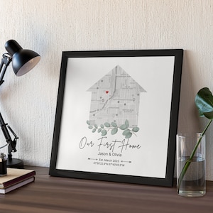 New Home Gift, Personalised Housewarming Gift, Custom New Home Print Gift  for Couples, Family Home Prints, Gifts for Home, Moving Gift 