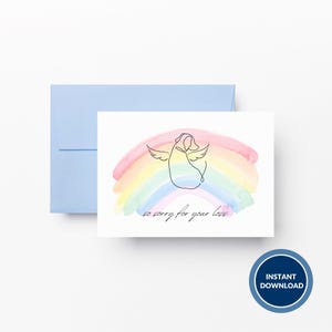 Tarjeta de condolencias por pérdida de mascotas / Tarjeta de condolencias por pérdida de perros / Descarga instantánea