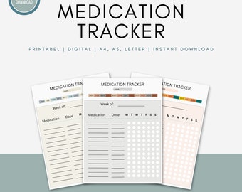 Medication Tracker Printable: Daily Medication Log