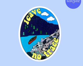 Leave No Trace | Sticker | Leave it Better | Mountain Landscape