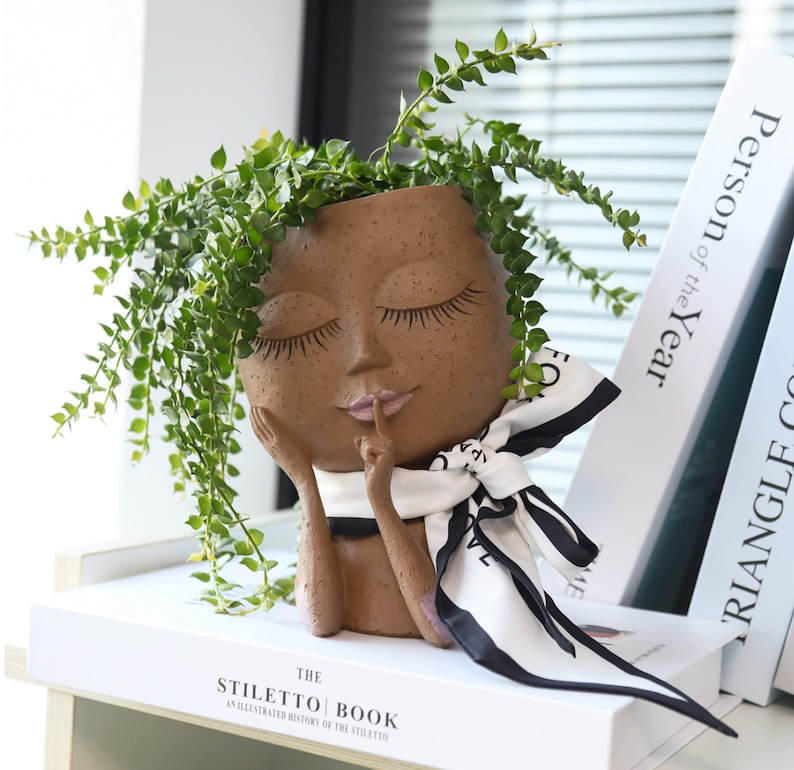 Girl Face Head Flower Planter Head Planter Succulent Etsy UK