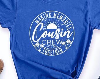 Strandbesättning 2025-skjorta, kusinbesättning skapar minnen tillsammans-skjortor, kusinfamiljpresenter, kusinhelg-t-shirt, matchande kusinstrand