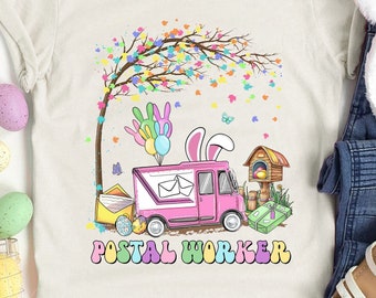 Postal Worker Easter Shirt, One Hoppy Postal Worker Shirt, Mail Carrier Shirt, Postman Mail Lady Shirt, Post Office Easter Gift