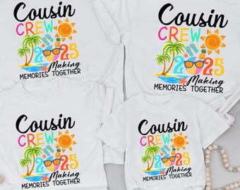 Kusinbesättning 2025 Skapar Minnen Tillsammans T-shirt, Sommarstrand Kusinbesättning T-shirt, Sommarsemester Strandtröja, Present Till Kusin Grupp Kusin