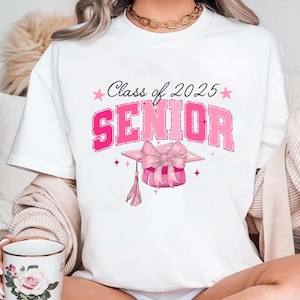 Senior 2025 Sweatshirt, Floral Senior 2025 Class of 2025 Shirt, Graduation 2025 T-Shirt, Senior Gift Graduation, Senior Coquette Shirt
