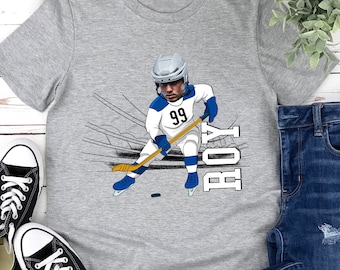 Personalized Ice Hockey Player Caricature from Photo Shirt, Ice Hockey Caricature, Hockey Player Gift, Cartooned Hockey Player
