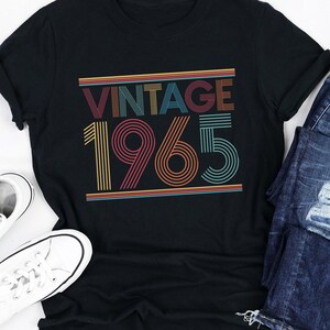 Personalized Vintage 1965 Birthday Shirt, 60th Birthday Crew Shirts, Sixty Birthday Squad Tee, Birthday Party shirt, Birthday Grandma Tee