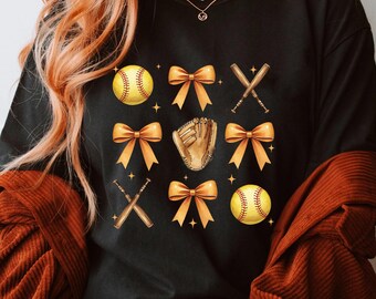 Coquette Softball Bow Shirt, Softball Mama Pink Bow Shirts, Softball Mama Shirt, Pink Bow Softball Shirt, Game Day Shirt Softball Lover Gift