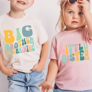 Personalized Big Brother Big Sister Little Sister Shirt, Custom Big Bro Sis Lil Bro Sis 2025 Matching Shirts, Pregnancy Reveal Tshirt
