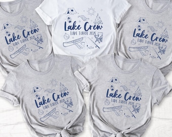 Personalized Lake Crew Tshirt, Lake Crew Group Tee, Lake Squad Shirts, Lake Trip Shirt, 2025 Summer Trip Matching Shirt Family Lake Vacation